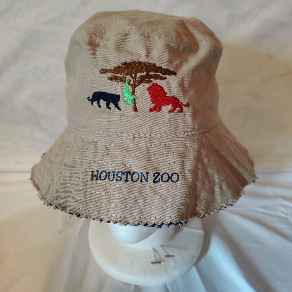 Houston Zoo Kids Safari Bucket Hat - Tan